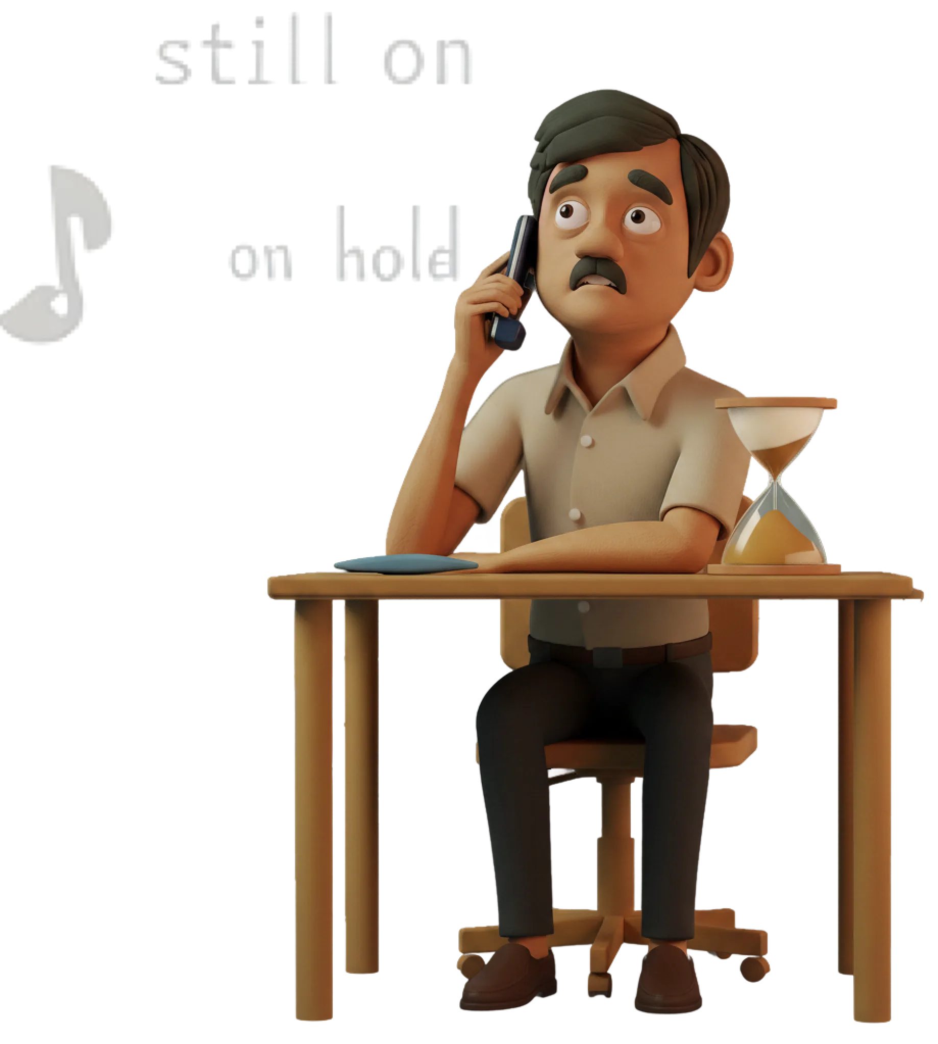 Small dealer stuck on hold on the helpline